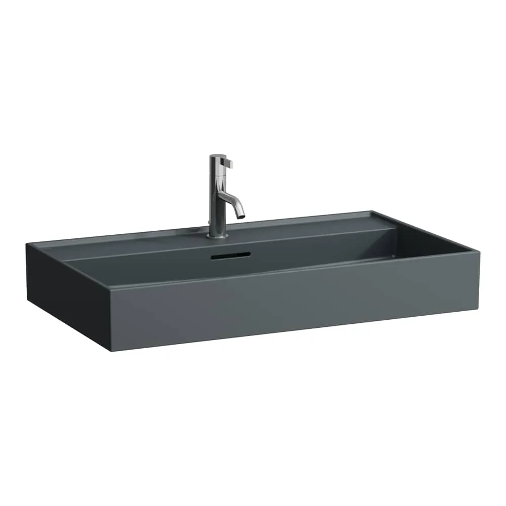 LAUFEN Kartell LAUFEN Umyvadlo, broušená spodní část 800 x 460 x 120 mm #H8163367581091 - 758 - Grafit mat