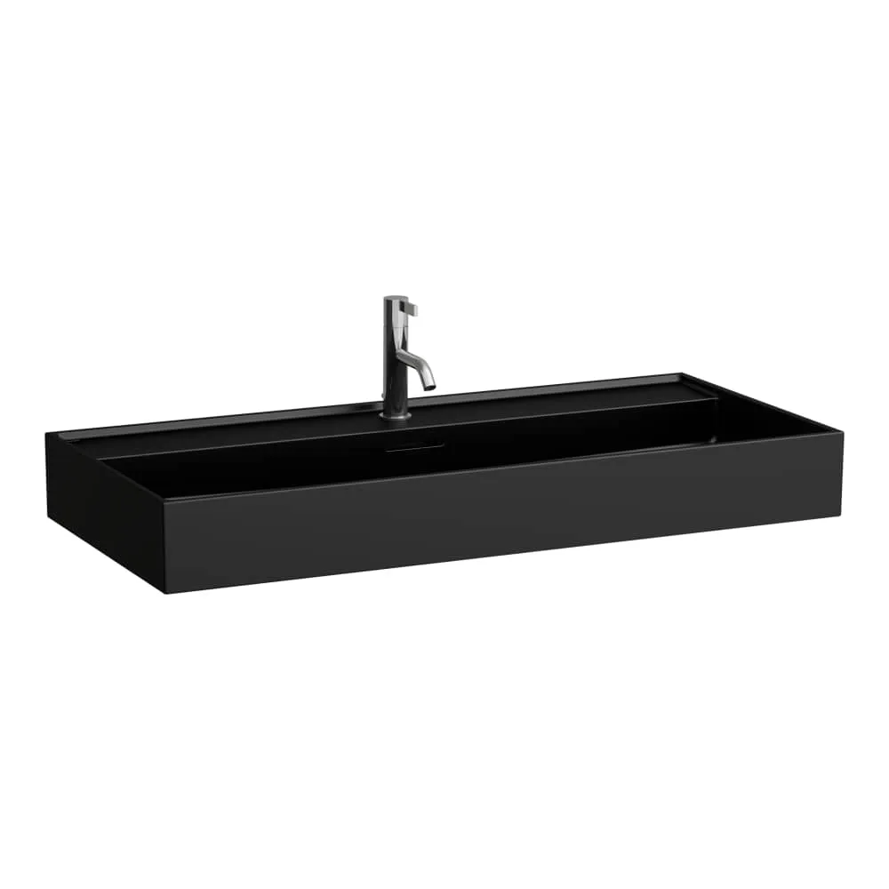 LAUFEN Kartell LAUFEN Umyvadlo, broušená spodní část 1000 x 460 x 120 mm #H8163377161151 - 716 - Černá mat
