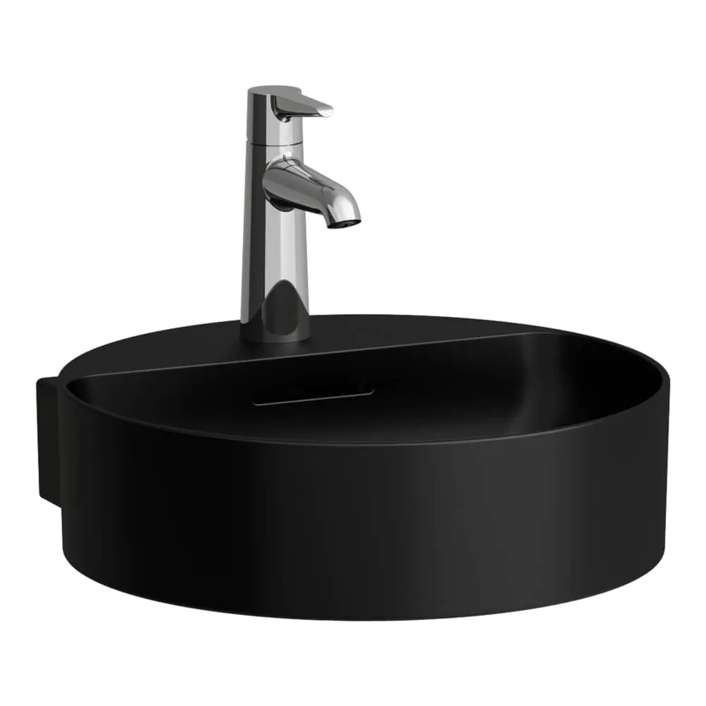LAUFEN VAL Umyvadlo, broušená spodní část 400 x 425 x 110 mm #H8132817161091 - 716 - Černá mat