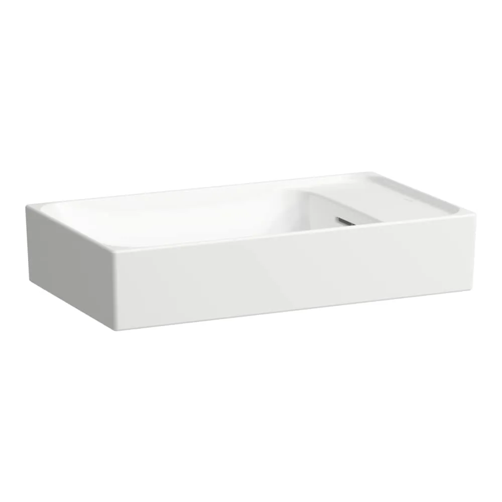 LAUFEN MEDA Umyvadlová mísa, s armaturní deskou vpravo a vlevo 600 x 350 x 150 mm #H8121134001091 - 400 - Bílá LCC (LAUFEN Clean Coat)