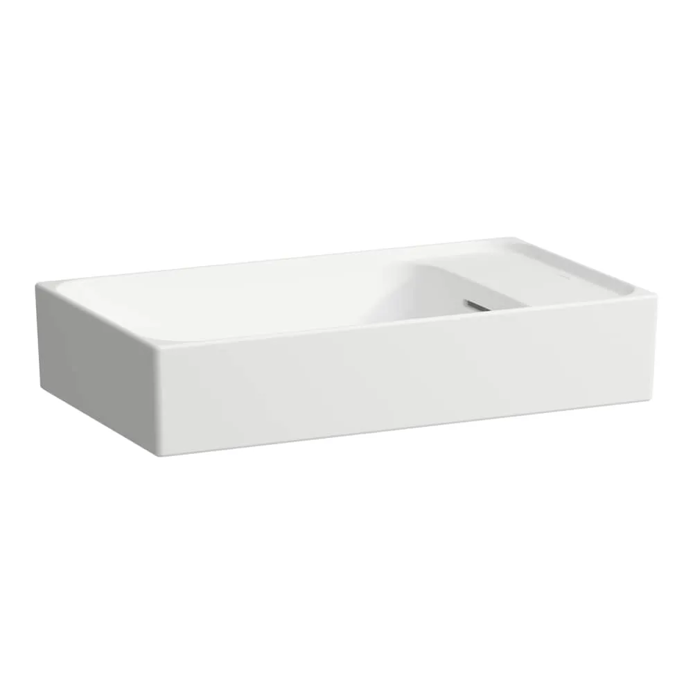 LAUFEN MEDA Umyvadlová mísa, s armaturní deskou vpravo a vlevo 600 x 350 x 150 mm #H8121137571091 - 757 - Bílá mat