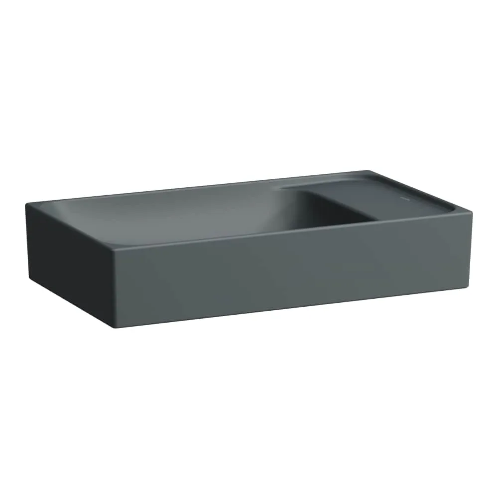 LAUFEN MEDA Umyvadlová mísa, s armaturní deskou vpravo a vlevo 600 x 350 x 150 mm #H8121137581121 - 758 - Grafit mat