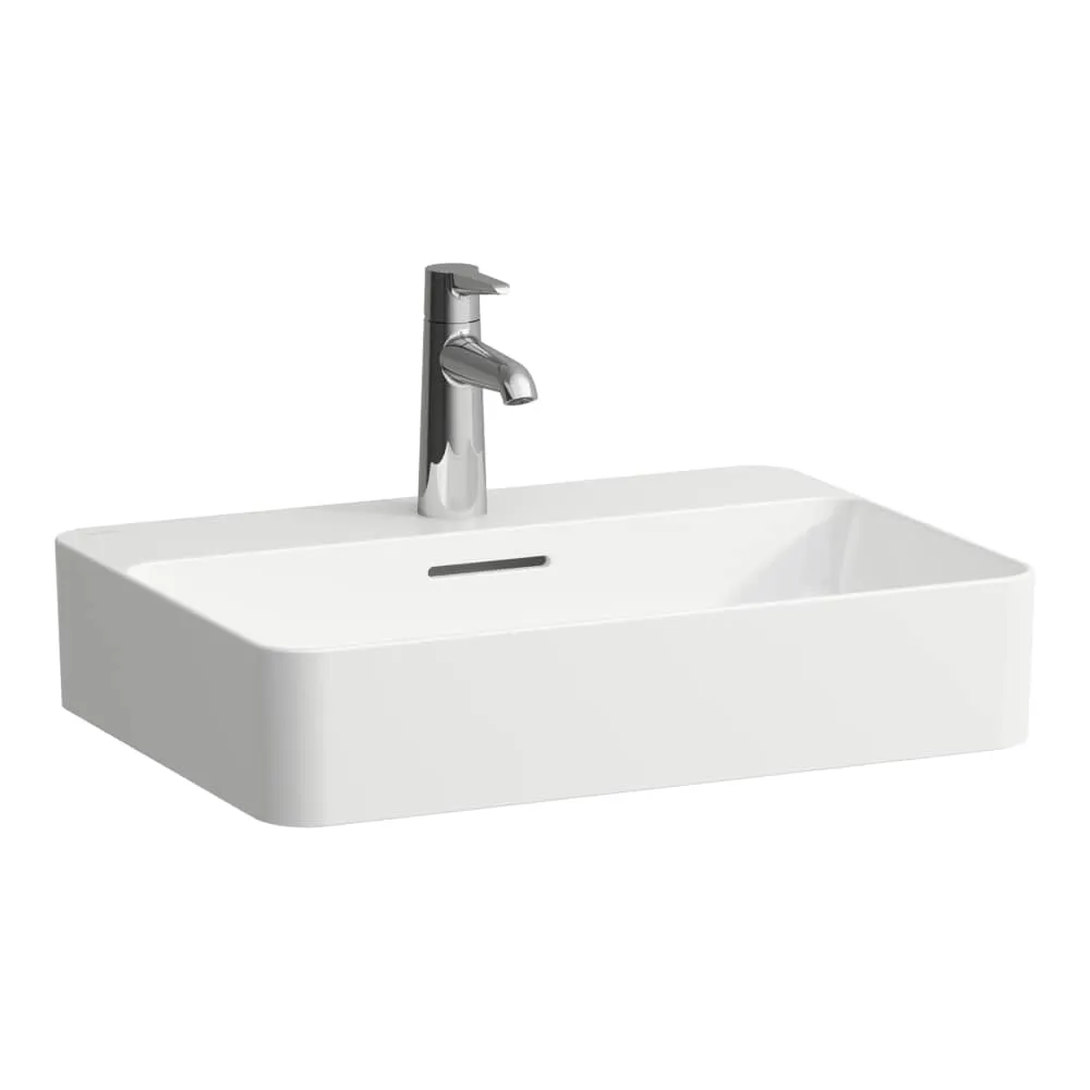 LAUFEN VAL Umyvadlová mísa, s armaturní deskou 550 x 400 x 115 mm #H8122844001081 - 400 - Bílá LCC (LAUFEN Clean Coat)
