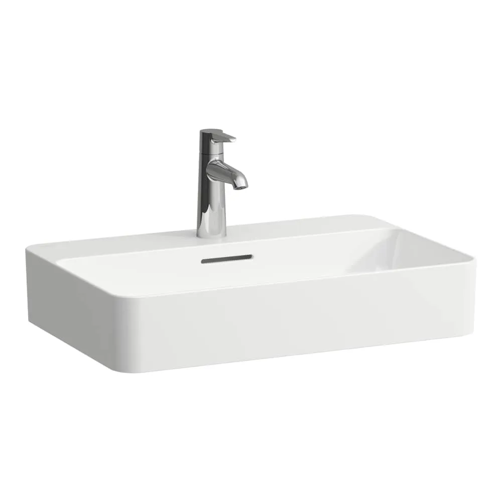 LAUFEN VAL Umyvadlová mísa, s armaturní deskou 600 x 400 x 115 mm #H812285A001081 - A00 - Bílá LCC Active (LAUFEN Clean Coat Active)