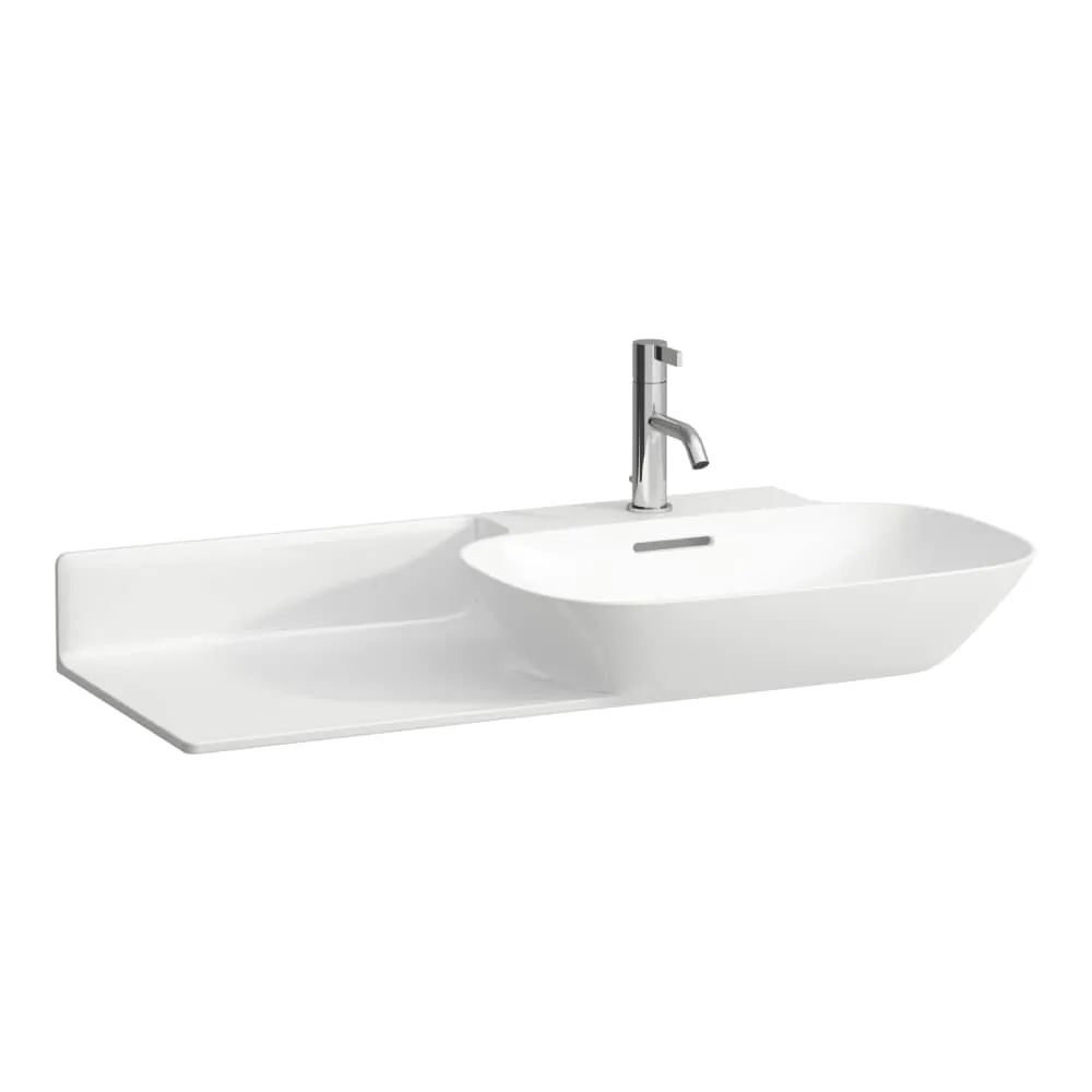 LAUFEN INO Umyvadlo do nábytku s poličkou vlevo 900 x 450 x 120 mm #H8133014001041 - 400 - Bílá LCC (LAUFEN Clean Coat)