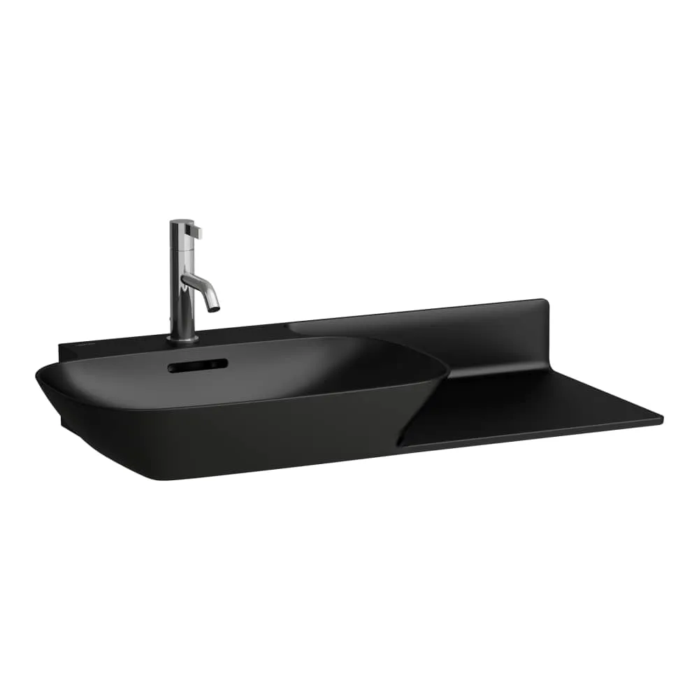 LAUFEN INO Umyvadlo do nábytku s poličkou vpravo 900 x 450 x 120 mm #H8133027161041 - 716 - Černá mat