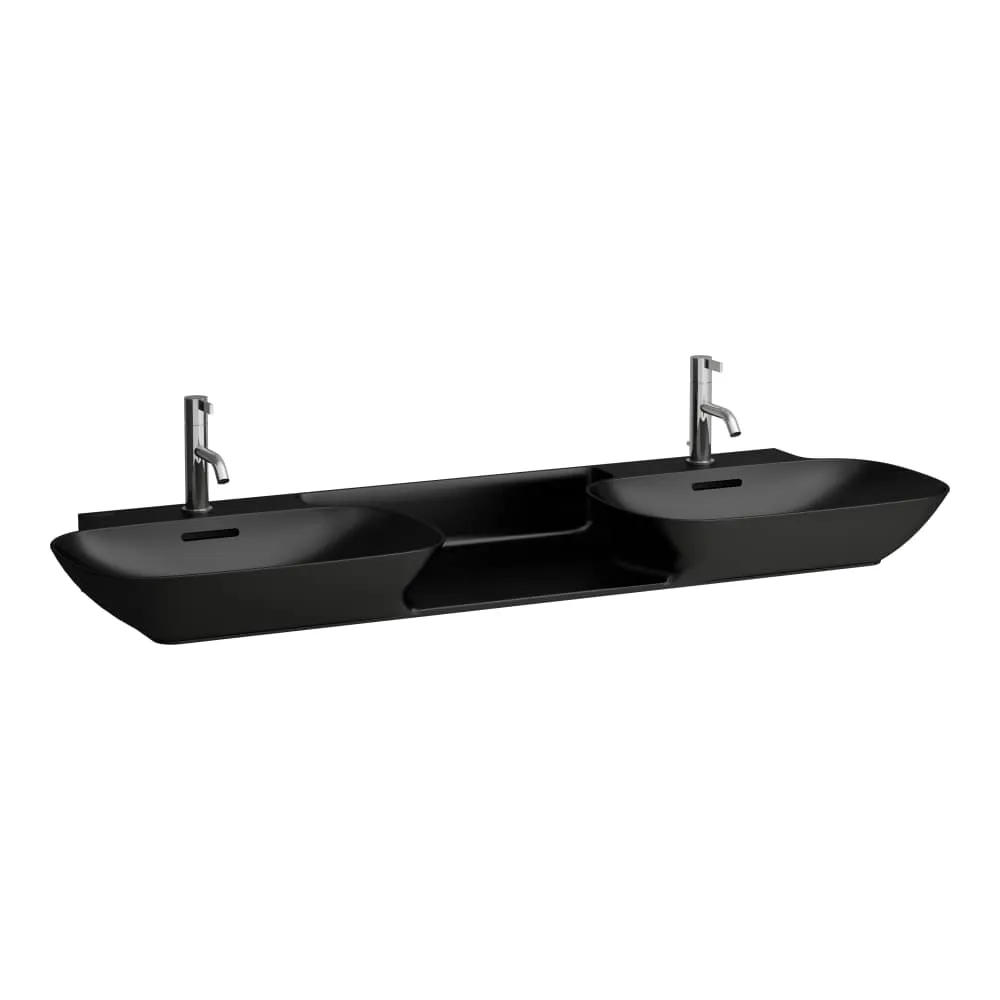 LAUFEN INO Dvojumyvadlo k zabudování do nábytku 1420 x 450 x 120 mm #H8143047161111 - 716 - Černá mat