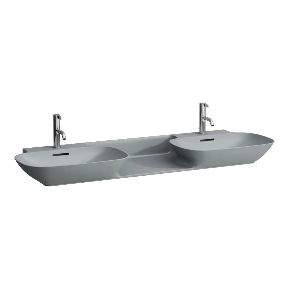 LAUFEN INO Dvojumyvadlo k zabudování do nábytku 1420 x 450 x 120 mm #H8143047581121 - 758 - Grafit mat