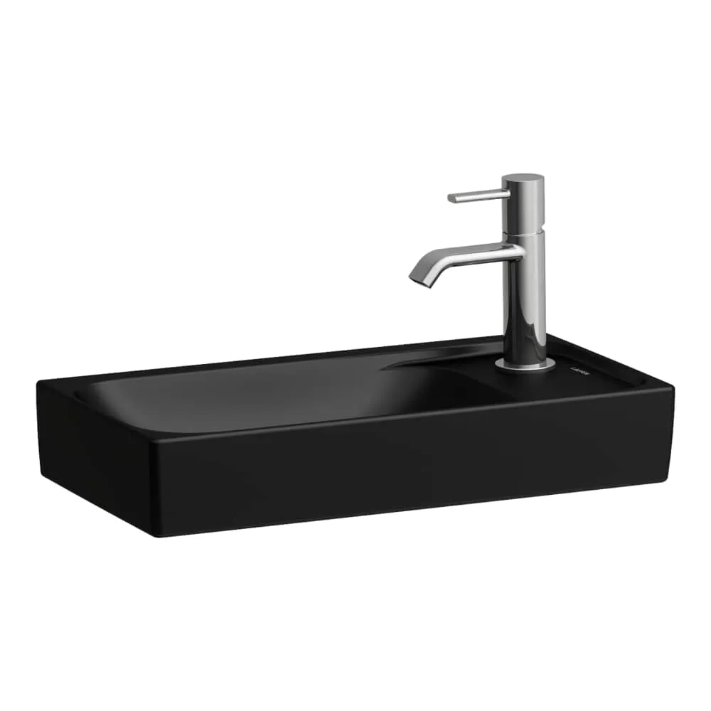 LAUFEN MEDA Umývátko, s armaturní deskou vpravo 460 x 235 x 90 mm #H8151137161141 - 716 - Černá mat