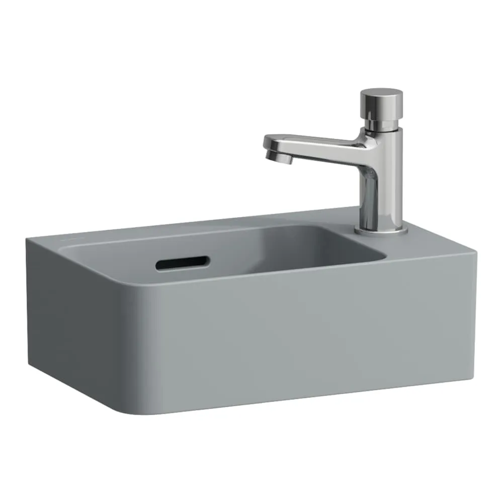 LAUFEN VAL Umývátko, s 1 otvorem pro baterii vpravo 340 x 220 x 115 mm #H8152807581061 - 758 - Grafit mat