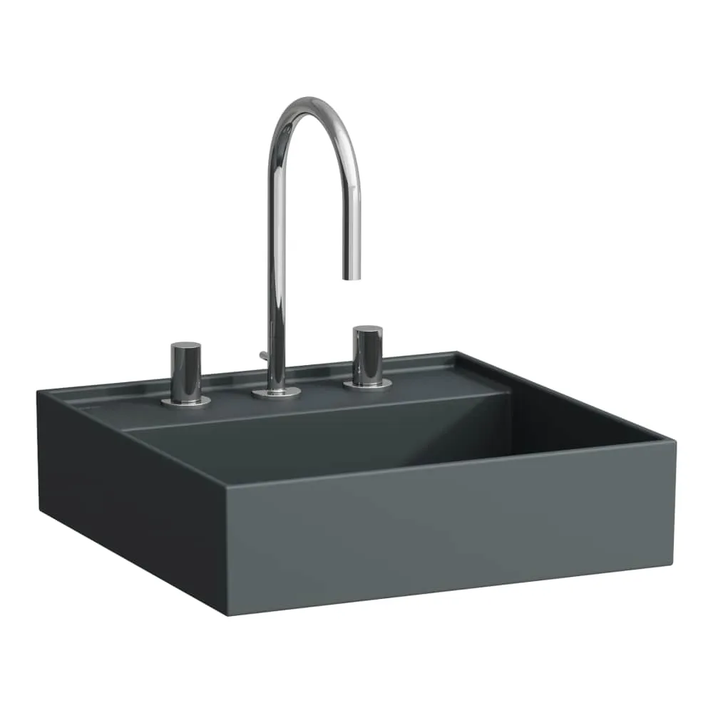 LAUFEN Kartell LAUFEN Umývátko, se skrytým opadem, broušená spodní část 460 x 460 x 120 mm #H8183317581581 - 758 - Grafit mat