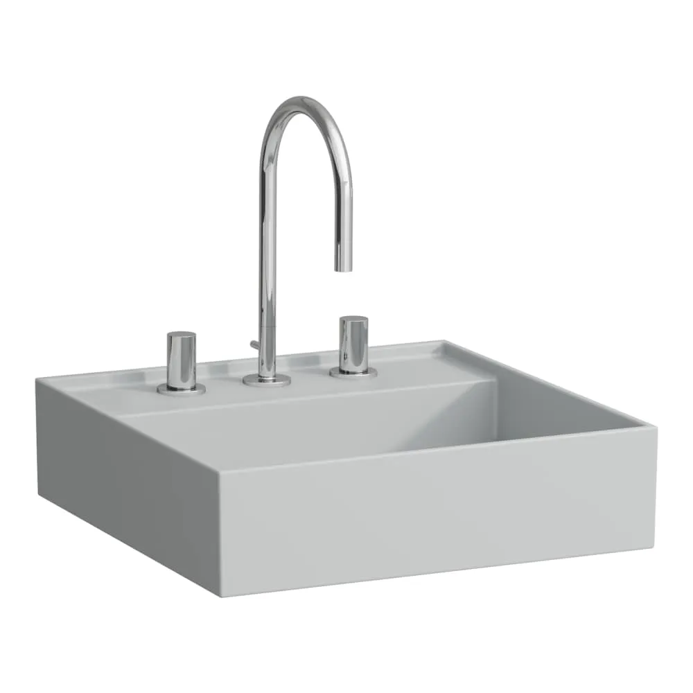 LAUFEN Kartell LAUFEN Umývátko, se skrytým opadem, broušená spodní část 460 x 460 x 120 mm #H8183317591581 - 759 - Šedá mat