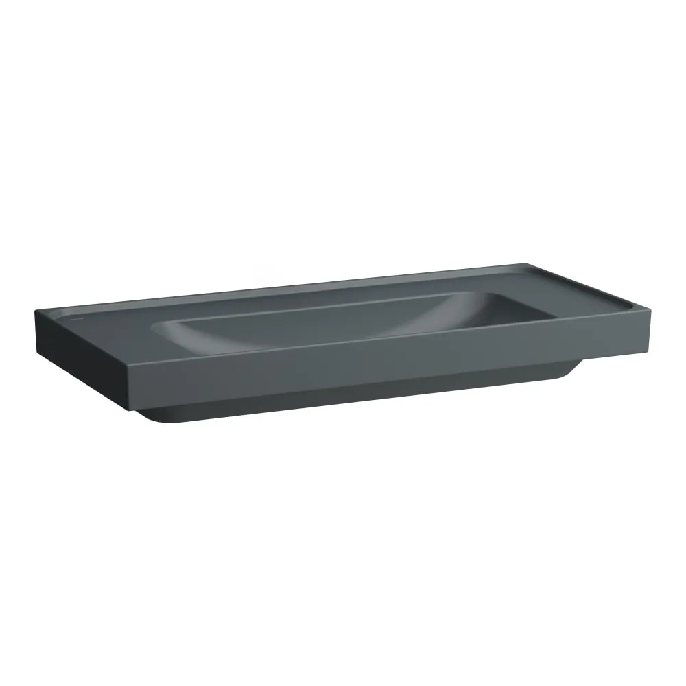 LAUFEN MEDA Umyvadlo, s odkládací plochou vpravo a vlevo, broušená spodní část 1000 x 460 x 80 mm #H8161197581121 - 758 - Grafit mat
