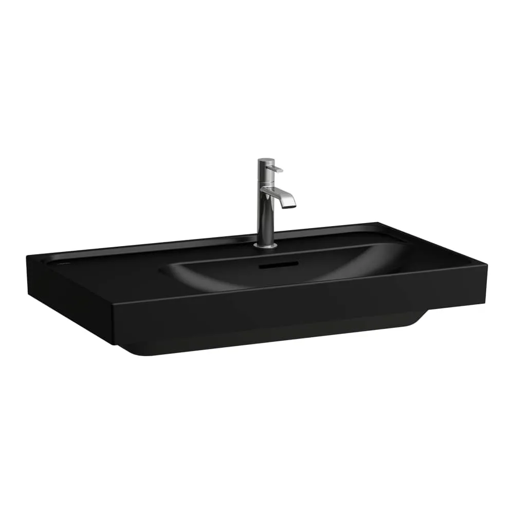 LAUFEN MEDA Umyvadlo, s odkládací plochou vlevo 800 x 460 x 160 mm #H8171157161581 - 716 - Černá mat