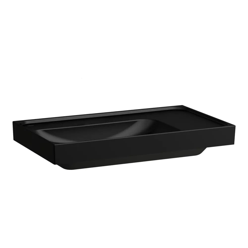 LAUFEN MEDA Umyvadlo, s odkládací plochou vpravo 800 x 460 x 160 mm #H8171167161121 - 716 - Černá mat