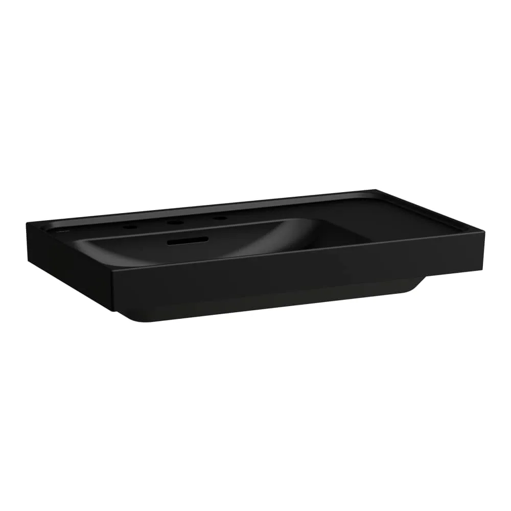LAUFEN MEDA Umyvadlo, s odkládací plochou vpravo 800 x 460 x 160 mm #H8171167161081 - 716 - Černá mat