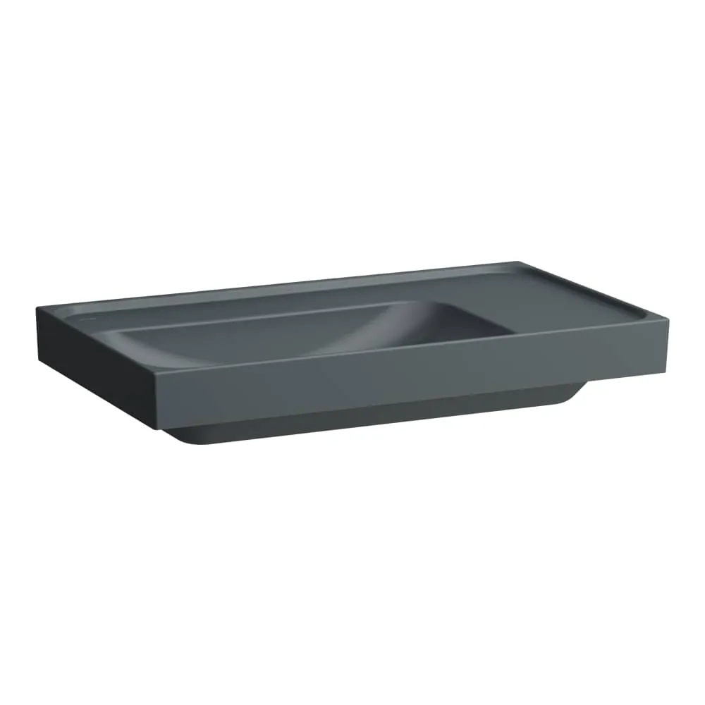 LAUFEN MEDA Umyvadlo, s odkládací plochou vpravo 800 x 460 x 160 mm #H8171167581121 - 758 - Grafit mat