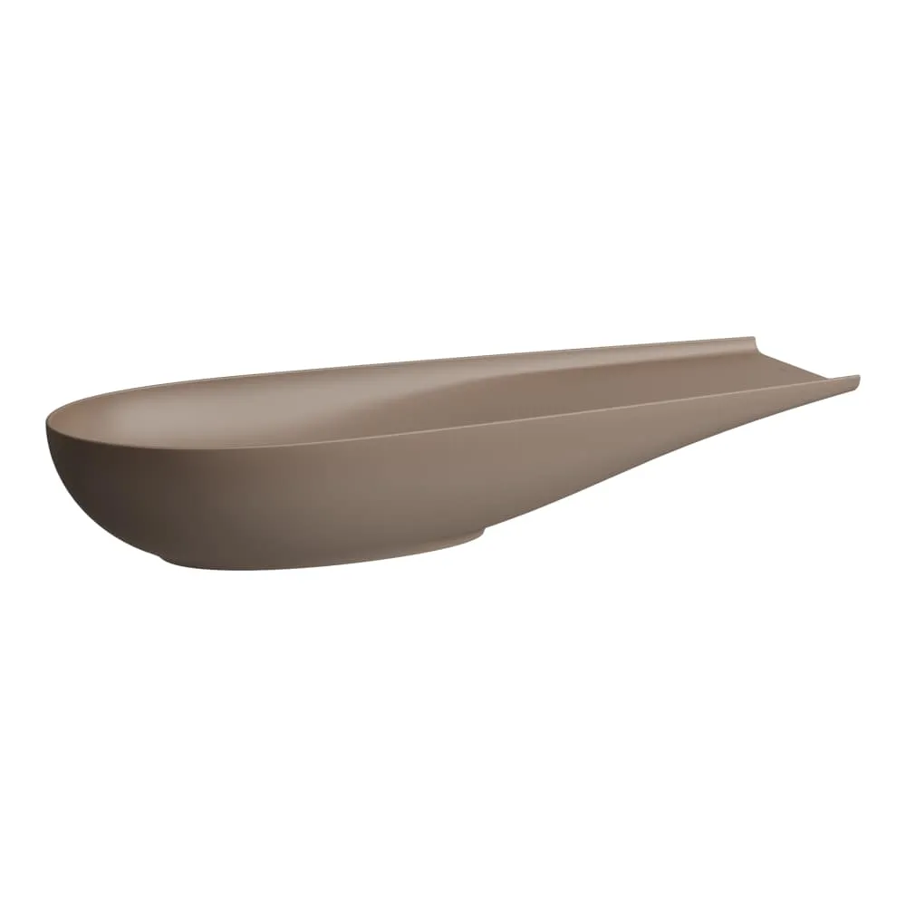 LAUFEN ILBAGNOALESSI Umyvadlová mísa levá/pravá, vč. keramické krytky odpadního ventilu 1000 x 380 x 170 mm #H8189741881121 - 188 - Café mat