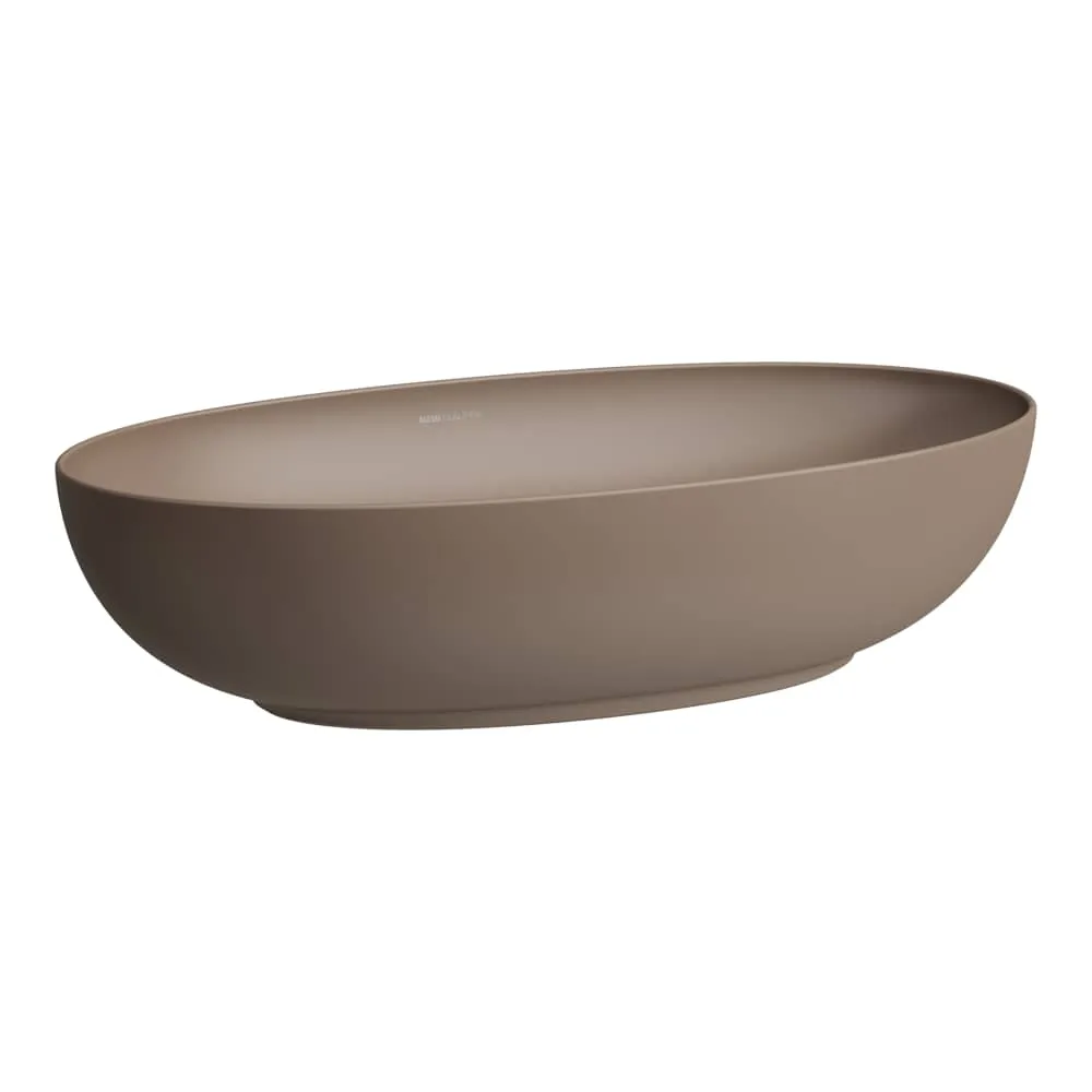 LAUFEN ILBAGNOALESSI Umyvadlová mísa, oválná, vč. keramické krytky odpadního ventilu 700 x 380 x 170 mm #H8189771881121 - 188 - Café mat
