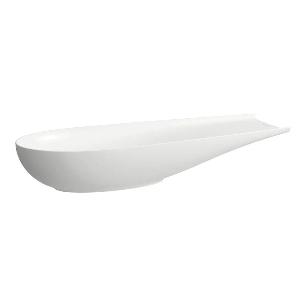 LAUFEN ILBAGNOALESSI Umyvadlová mísa levá/pravá, vč. keramické krytky odpadního ventilu 1000 x 380 x 170 mm #H8189747571121 - 757 - Bílá mat