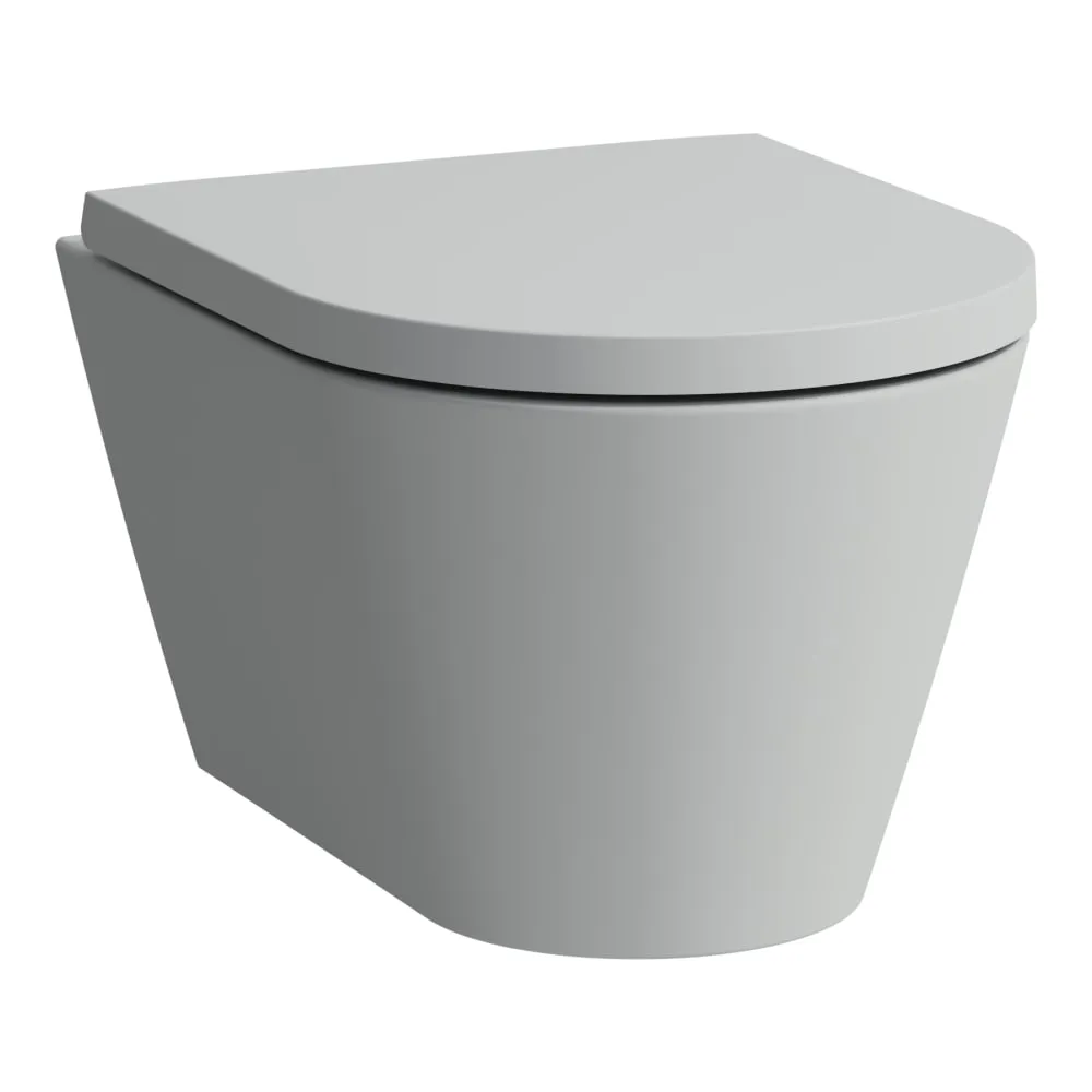 LAUFEN Kartell LAUFEN Závěsné WC rimless/compact, hluboké splachování 490 x 370 x 355 mm #H8203337590001 - 759 - Šedá mat