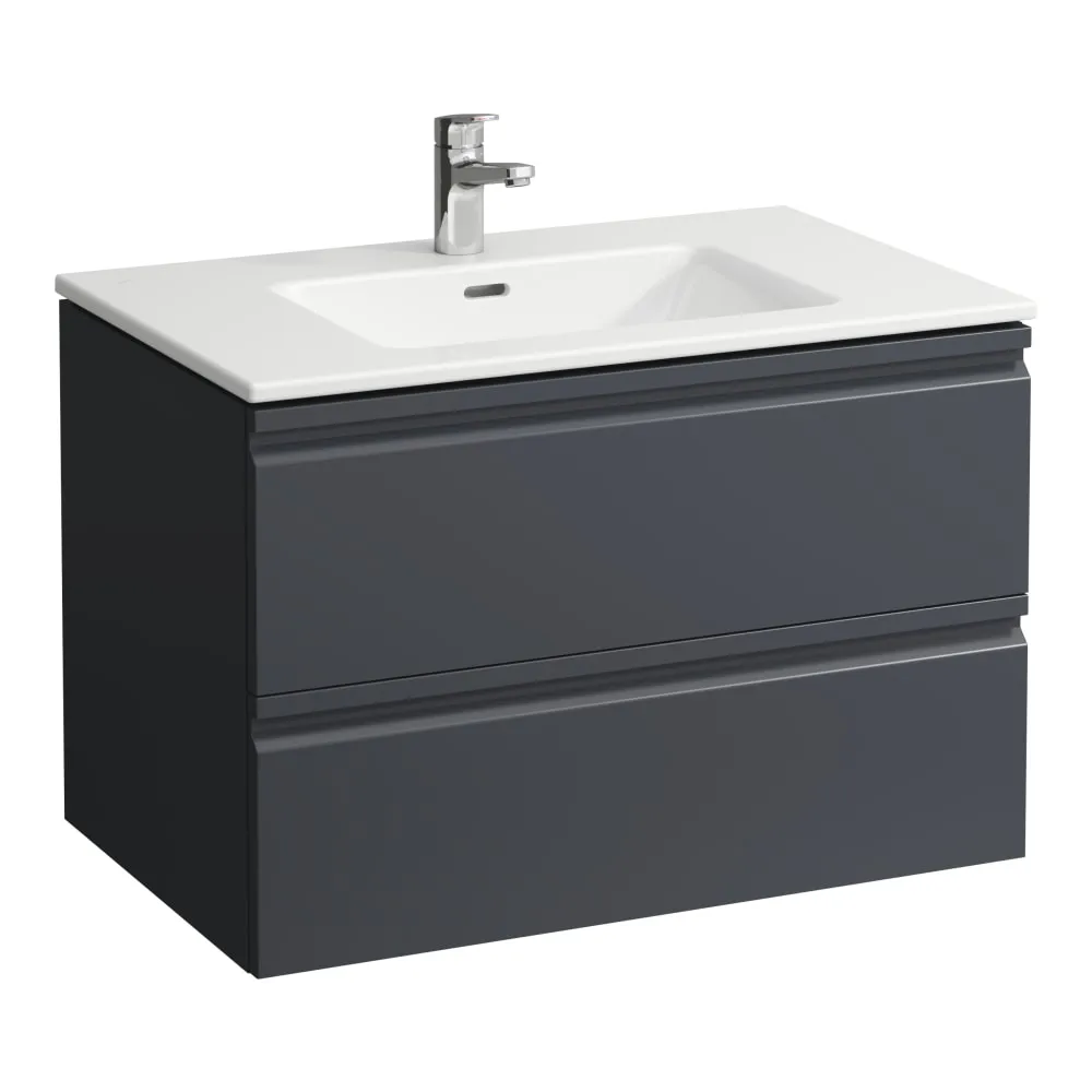 LAUFEN PRO S Umyvadlo včetně skříňky se 2 zásuvkami 800 x 500 x 545 mm #H8619634801041 - 480 - Grafit mat