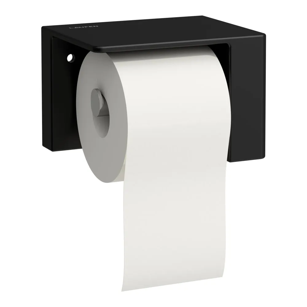 LAUFEN VAL Držák toaletního papíru, včetně instalační sady, levý 170 x 135 x 115 mm #H8722817160001 - 716 - Černá mat