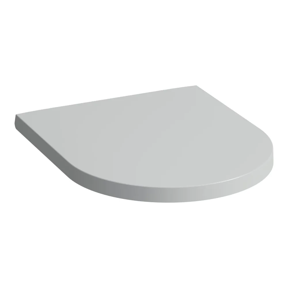 LAUFEN Kartell LAUFEN Sedátko s poklopem, odnímatelné, zakulacený zadní lem, zpomalovací sklápěcí systém 445 x 375 x 35 mm #H8913337590001 - 759 - Šedá mat