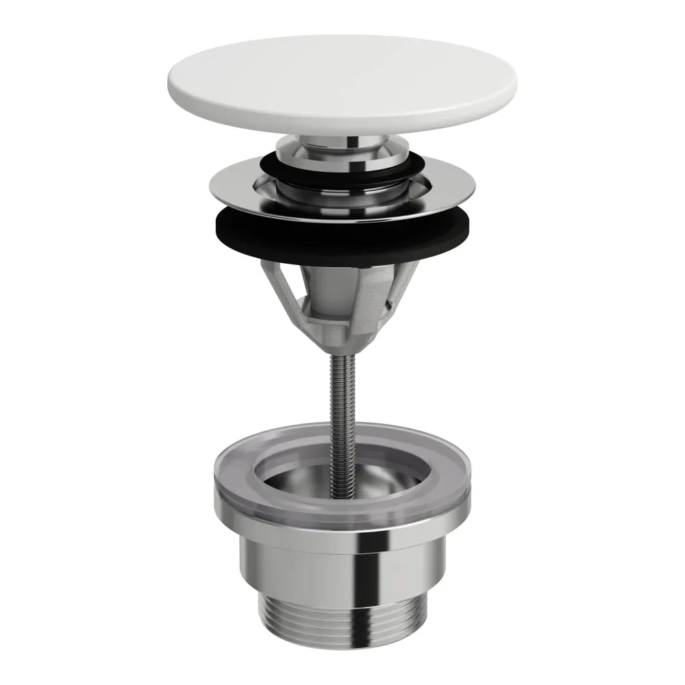 LAUFEN Odpadní ventil se zátkou click-clack, včetně keramické krytky SaphirKeramik 80 x 80 x 140 mm #H8981927570001 - 757 - Bílá mat