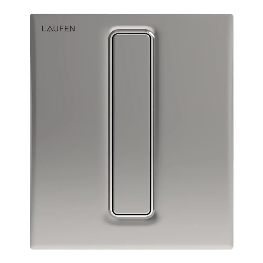 LAUFEN INEO Urinálové splachovací tlačítko AU101, deska bílý plast, obdélníkové tlačítko, chrom 125 x 145 x 26 mm #H9091010040001 - 004 - Chrom