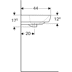 Obrázek GEBERIT Selnova Square umyvadlo 55cm, otvor pro baterii uprostřed, s přepadem, 500.290.01.1 bílá