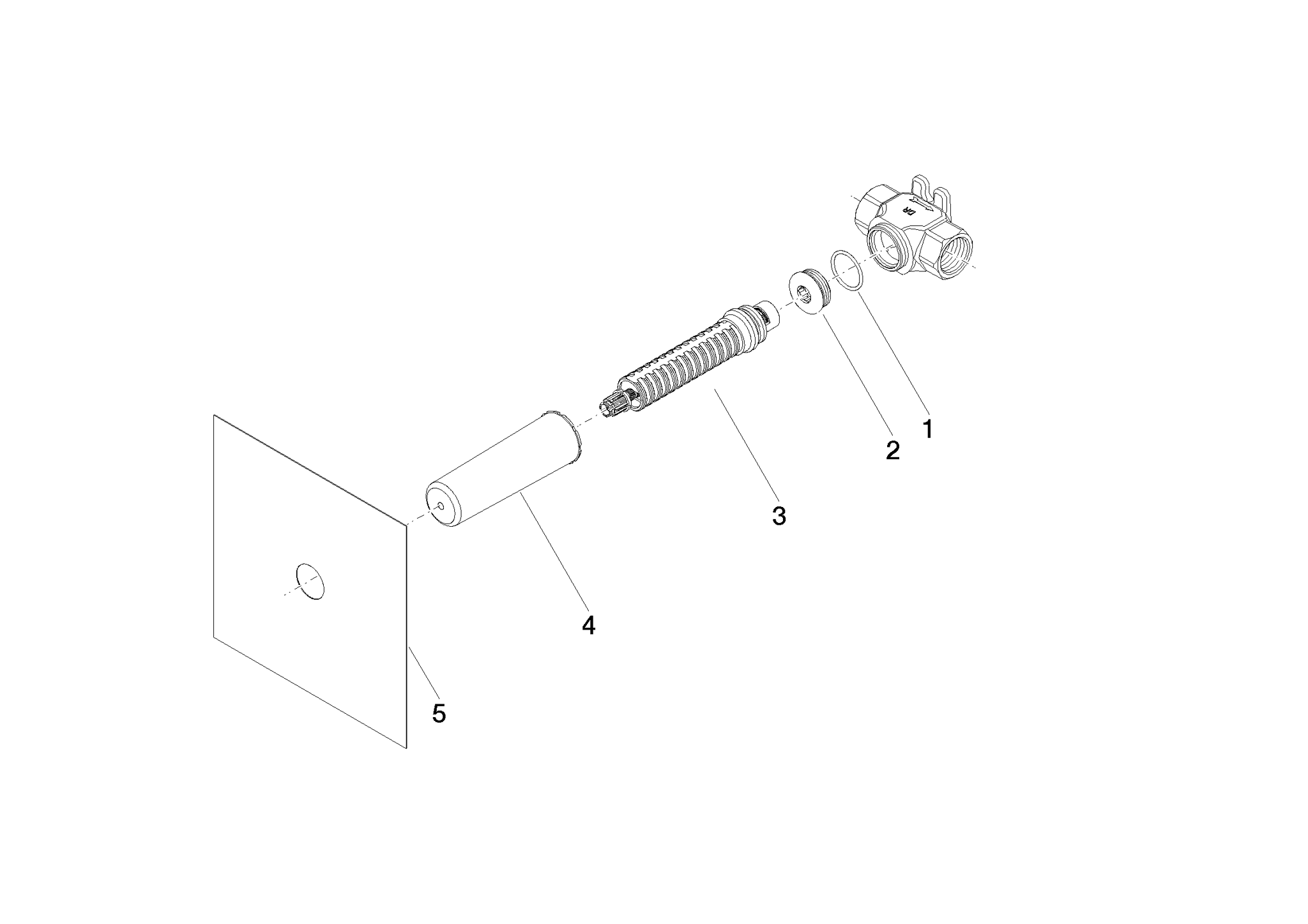 DORNBRACHT Skrytý ventil, pravé zavírání 3/4" - #3562297090