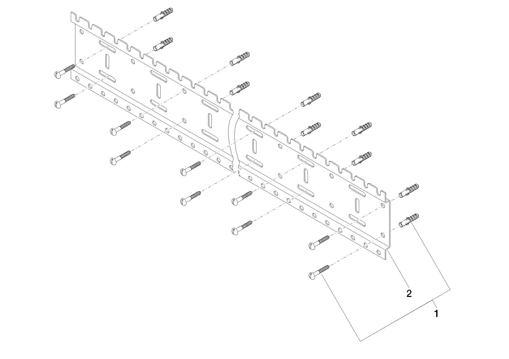 DORNBRACHT Montážní lišta xGRID 990 mm - #1232097090