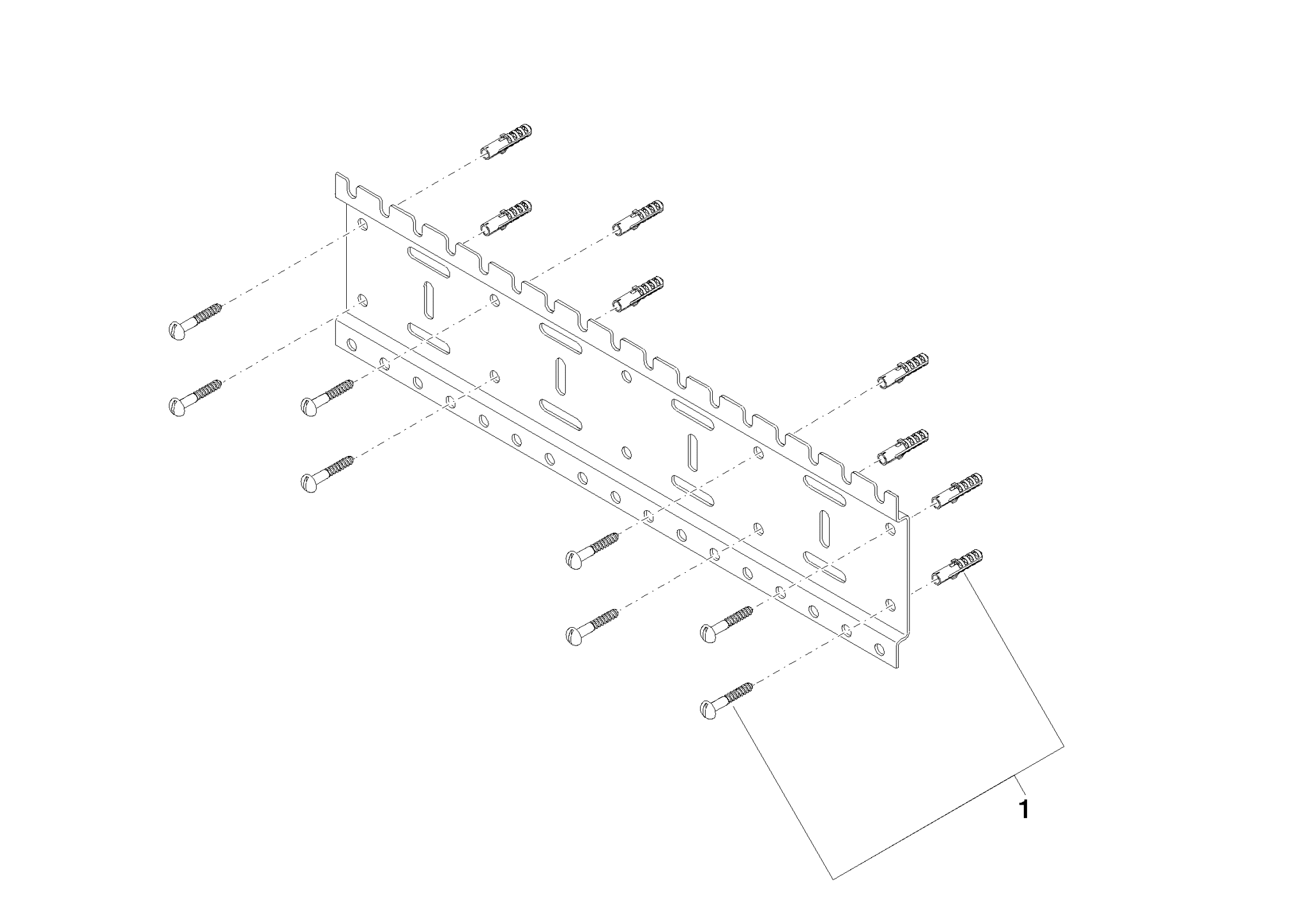 DORNBRACHT Montážní lišta xGRID 510 mm - #1231097090