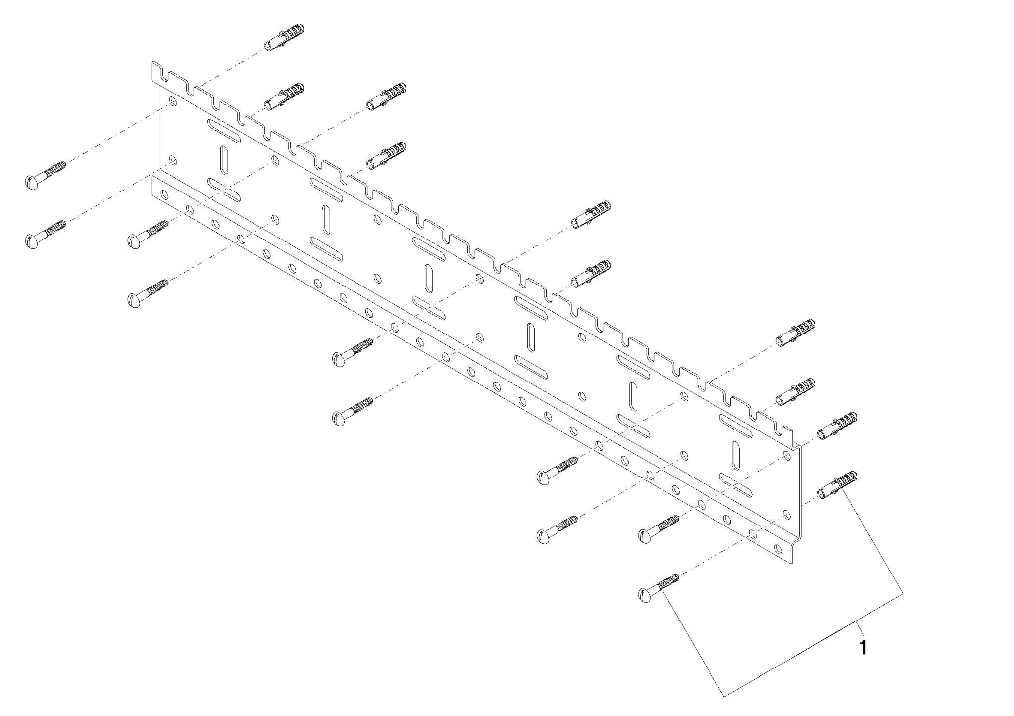 DORNBRACHT Montážní lišta xGRID 750 mm - #1231597090