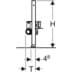 Obrázek GEBERIT Montážní prvek Geberit Duofix pro sprchu, 50 cm, s odtokem ve stěně, pro výšku mazaniny u vtoku 65–90 mm #111.593.00.1
