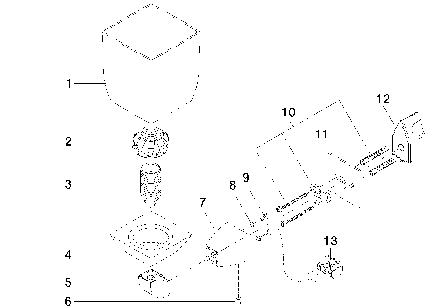 DORNBRACHT Zrcadlové svítidlo SQUARE - chrom #83300910-00