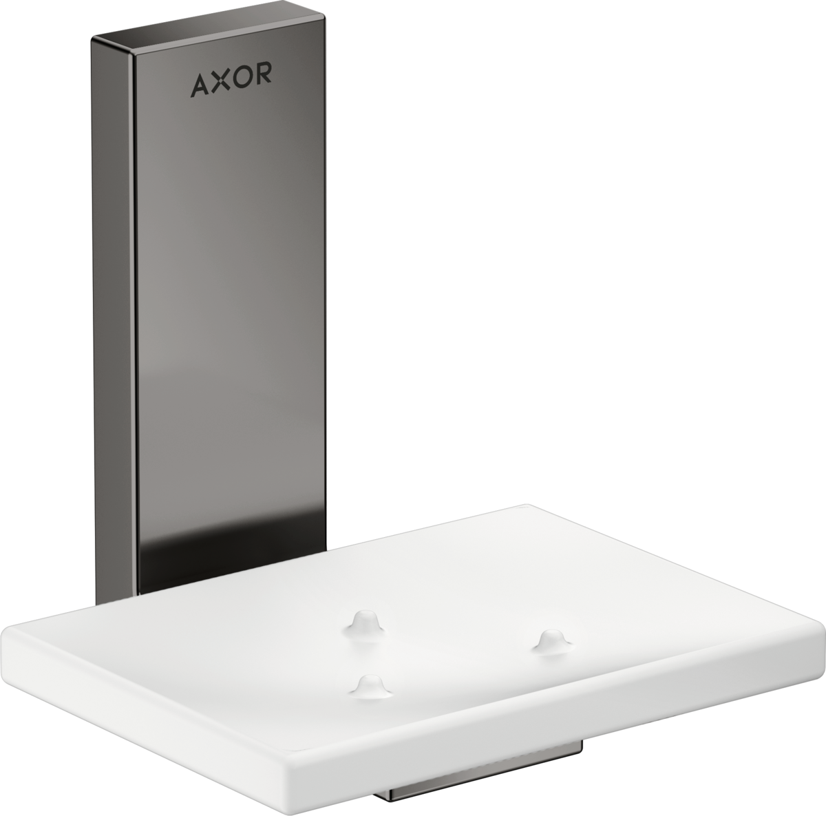HANSGROHE AXOR Univerzální obdélníková mýdlenka #42605330 - leštěný černý chrom
