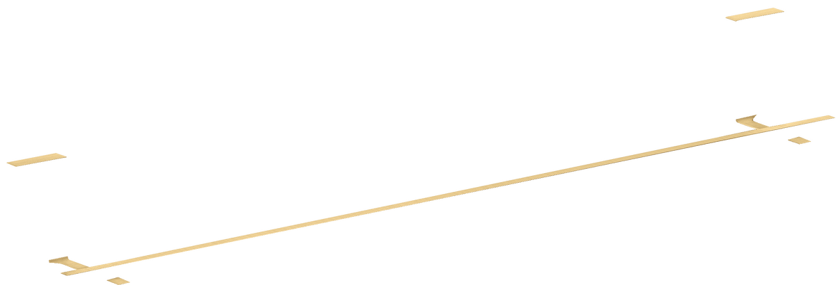 HANSGROHE AXOR Univerzální obdélníkový držák ručníků 600 mm #42661250 - Brushed Gold Optic