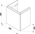 Obrázek JIKA Cubito Pure, skříňka pod umývátko 45x34 cm H40J4213015001 bílá