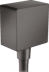 Obrázek HANSGROHE FixFit přípojka hadice Square se zpětným ventilem #26455340 - kartáčovaný černý chrom