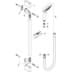 Obrázek HANSGROHE Croma Select S sprchová sada Vario EcoSmart 9 l/min se sprchovou tyčí 90 cm #26573400 - bílá/chrom