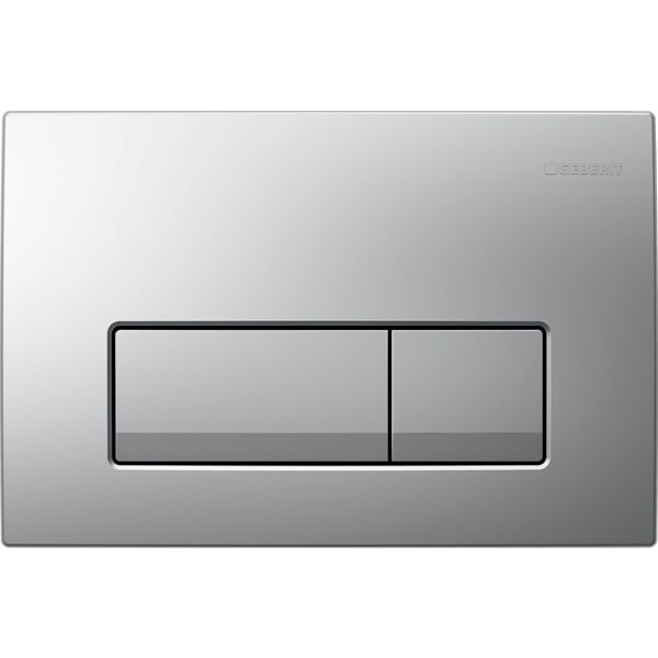 GEBERIT Delta50 ovládací deska pro dvojité splachování, čtvercová #115.105.46.5 - chrom / matná