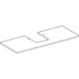 Obrázek GEBERIT Umyvadlová deska Geberit ONE, výřez uprostřed, pro umyvadlo na desku, tvar misky Bílá / Lak matný 505.315.00.2
