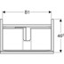 Obrázek GEBERIT Skříňka pod umyvadlo Geberit Acanto, s jednou zásuvkou, s vnitřní zásuvkou a zápachovou uzávěrkou Korpus: pískově-šedý / lakovaný matný Zásuvky: pískově šedé / lesklé sklo 500.612.JL.2
