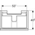 Obrázek GEBERIT Skříňka pod umyvadlo Geberit Acanto, s jednou zásuvkou a jednou vnitřní zásuvkou, zkrácené vyložení, se zápachovou uzávěrkou Korpus: bílý / lakovaný s vysokým leskem Zásuvky: bílé / lesklé sklo 500.616.01.2
