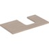 Obrázek GEBERIT Umyvadlová deska Geberit ONE, výřez uprostřed, pro umyvadlo na desku, tvar misky Ořech hickory / Melamin struktura dřeva 505.315.00.6
