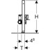 Obrázek GEBERIT Montážní prvek Geberit Duofix pro sprchu, 50 cm, s odtokem ve stěně, pro výšku mazaniny u vtoku 65–90 mm #111.593.00.1