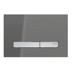 Obrázek GEBERIT Ovládací tlačítko Geberit Sigma50, pro 2 množství splachování, kovová barva, pochromované Základní deska a tlačítka: chromovaná Krycí deska: Kouřové sklo zrcadlové #115.788.SD.2