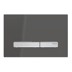 Obrázek GEBERIT Ovládací tlačítko Geberit Sigma50, pro 2 množství splachování, kovová barva, pochromované Základní deska a tlačítka: chromovaná Krycí deska: bílá #115.788.11.2